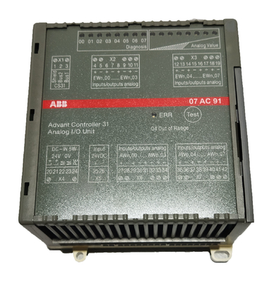 07AC91 GJR5252300R0101 ABB AC31 Аналоговый I/O модуль 8AC 24VDC AC U/I 12bit+Sign