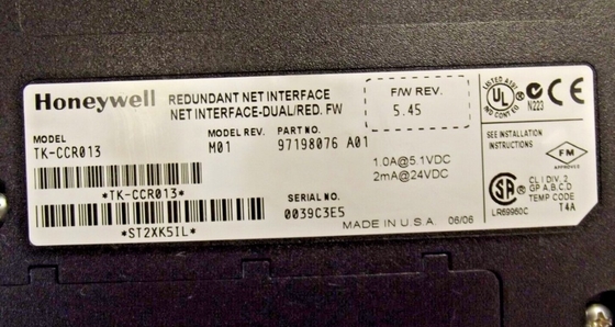 TK-CCR013 Модуль интерфейса Redundancy Network Honeywell совершенно новый