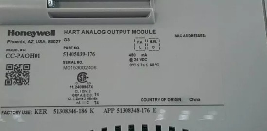CC-PAOH01 Аналоговый выходный модуль Honeywell Hart