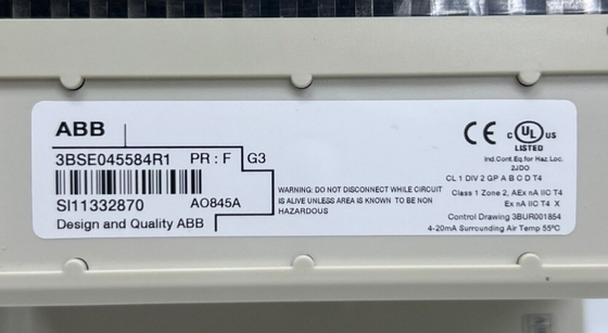 ABB AO845A 3BSE045584R1 Аналоговый выходный модуль S/R HART 8 каналов