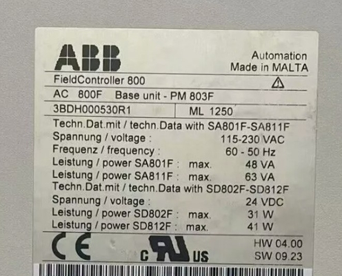 ABB PM803F 3BDH000530R1 Базовый блок 16 МБ Батарейный буферизированный центральный блок оперативной памяти