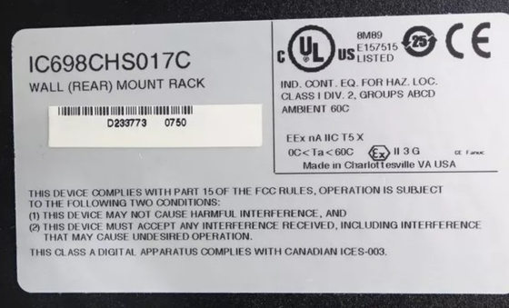 IC698CHS017 GE PACSystems RX7i Racks 17 Слот Передняя и задняя установка ЦПУ и конфигурации В/В