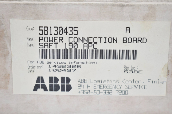 SAFT 190 APC 58130435 ABB Планшеты для подключения к электричеству