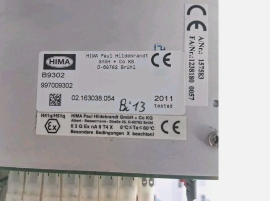 B9302 997009302 02.163038.054 СТОЙКА ДЛЯ 21 СЛОТА HIMA