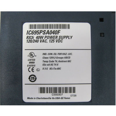 Plc систем Rx3i Ge Ic695psa040 Pac PLC GE Fanuc электропитания