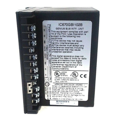 IC670GBI102 I/O 120Vac/125Vdc поля GE GE Fanuc привел блок в действие интерфейса шины Дженерал Электрик гения