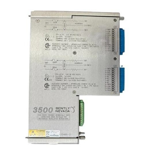 3500/42M-05-00 135489-02 Бентли Невада модуль ввода/вывода с внутренними барьерами