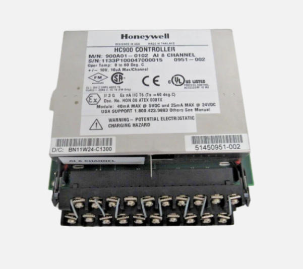 Honeywell 900A01-0102 8-канальный аналоговый модуль ввода общего назначения для управления процессом HC900