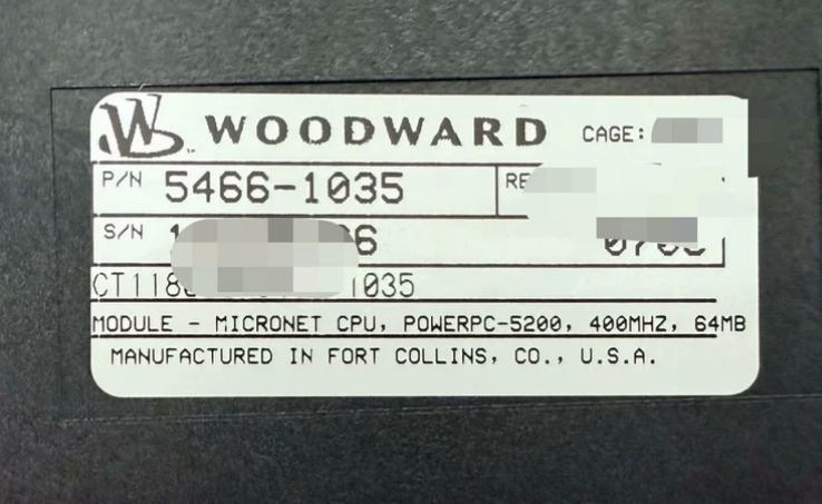 5466-1035 Модуль Woodward Micronet-CPU с несколькими интерфейсами связи и простой или избыточной конфигурацией